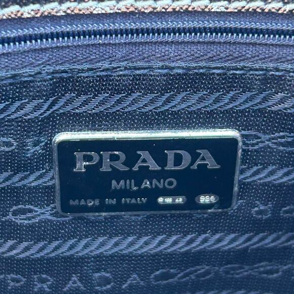 Vintage 90s Prada Metallic Silver Purse - Picture 5 of 8